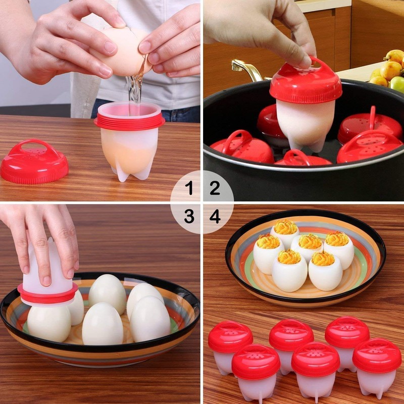 LANJILIFE Egg Cooker - Hard Boiled Eggs without the Shell,