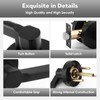 ANNFUZ Round Passage Lever Door Handle Without Key, Non-Locking Heavy
