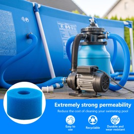 RosyFate Filter Type S1, Filter Sponge Type S1, Filter Sponge Aquarium, Type S1 Filter Sponge Pump Cartridge for Intex S1 Filter Replacement Filter Highly Elastic Filter Media for Pool Cleaning (Type