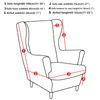 MIFXIN Wingback Chair Slipcover 2 Piece Stretch Wing Back Chair