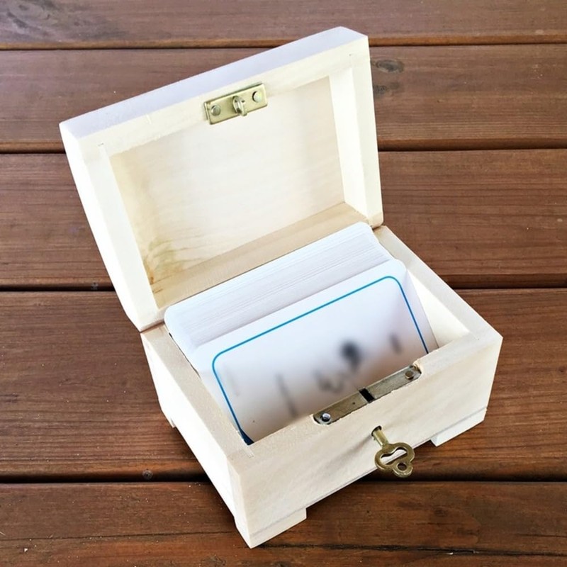 Wooden World - Wooden box with key ecological chest case