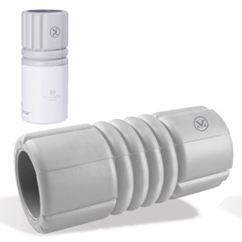 MIVIOS AMV103LG Foam Roller, Soft Type, Washable, Grid, Myofascial Release, Fascial Roller, Stretch, Yoga, Foam Release Roller, Mibios, AMV103LG, Light Gray