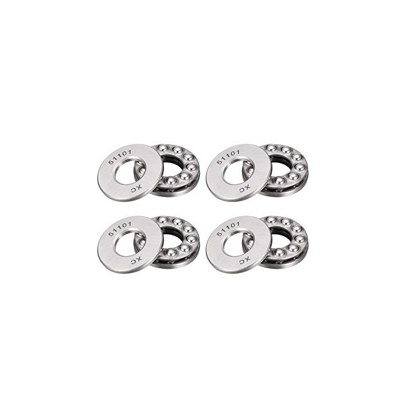 sourcing map 51101 Miniature Thrust Ball Bearing 12mm x 26mm