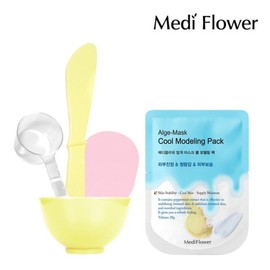 Mediflower 팩도구 4종세트+일회용 모델링팩 마스크 28g 4-piece pack tool set + disposable modeling pack mask 28g