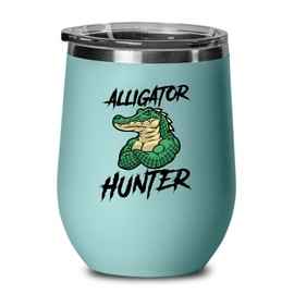 Zookeeper Teal Edition Wine Tumbler 12oz - Alligator Hunter - Zookeeper animal protector helper alligator lover lizard explorer vest safari veterinarian zoology