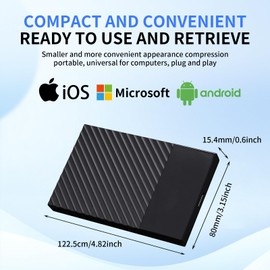 XinzYangDisk USB 3.0 Portable External Hard Drive, Compact External HDD for PC, High, Speed Data Storage with Multiple Capacities, External HDD Alternative (1, TB)