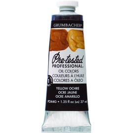Grumbacher Pre-Tested Oil Paint, 37ml/1.25 Ounce, Yellow Ochre (P244G)
