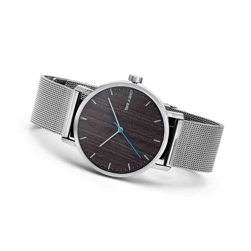 Take A Shot Watch with Wooden Dial Huck