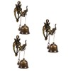 STOBAZA 3pcs Iron Elephant Door Bell Wall Mount Home Ornament