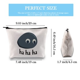 Sci-Fi Movie Merch Gift EEAAO Gift Just Be a Rock Gift Hilarious Gift Ha Ha Ha Zipper Pouch Googly Eyes Rock Gift Cosmetic Bag (Ha Ha Bag EU)