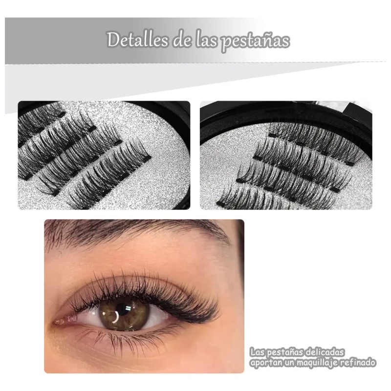 Magnetic False Eyelashes, Classic Style, With Clip