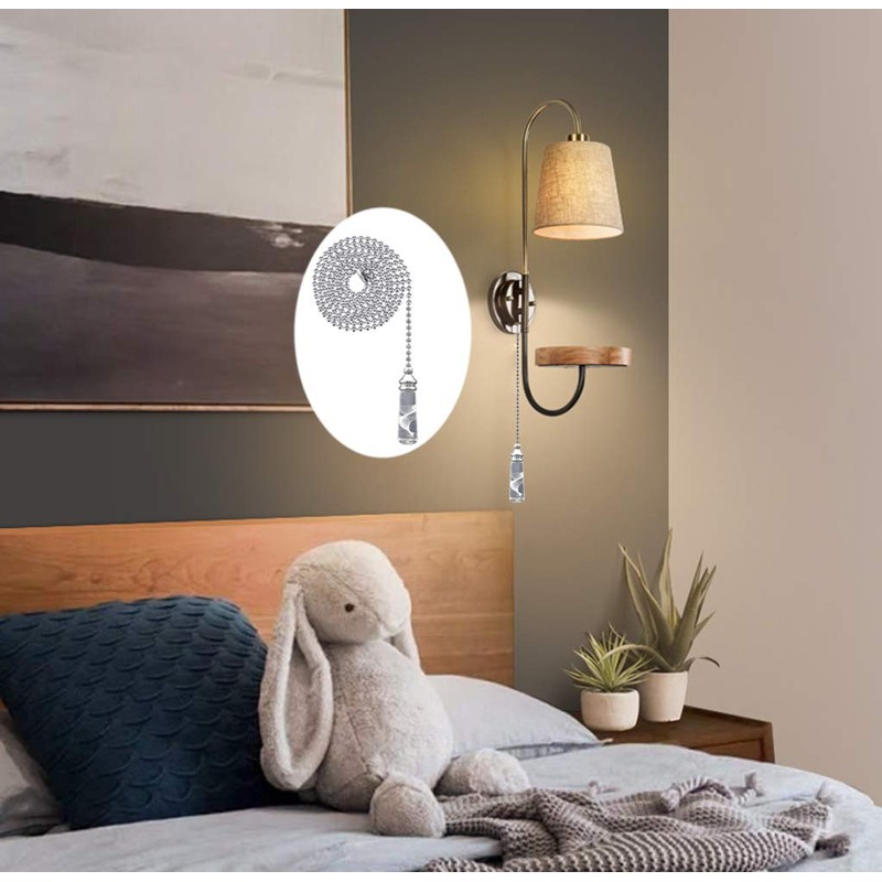NewZC Light Pull Chain Extension with Ball Chain 100 cm