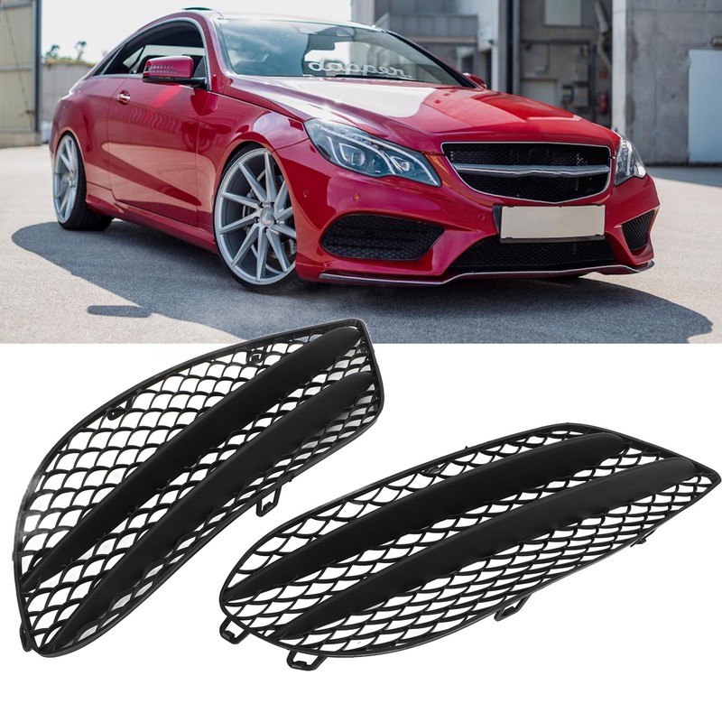 1 Pair Front Bumper Fog Light Grille Black Replacement For
