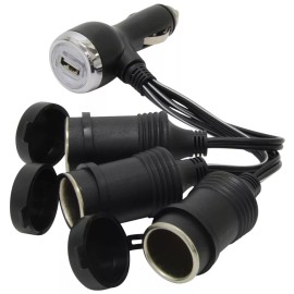 RoadPro RPPSP211USB 4-Way 12-Volt USB Access Adapter