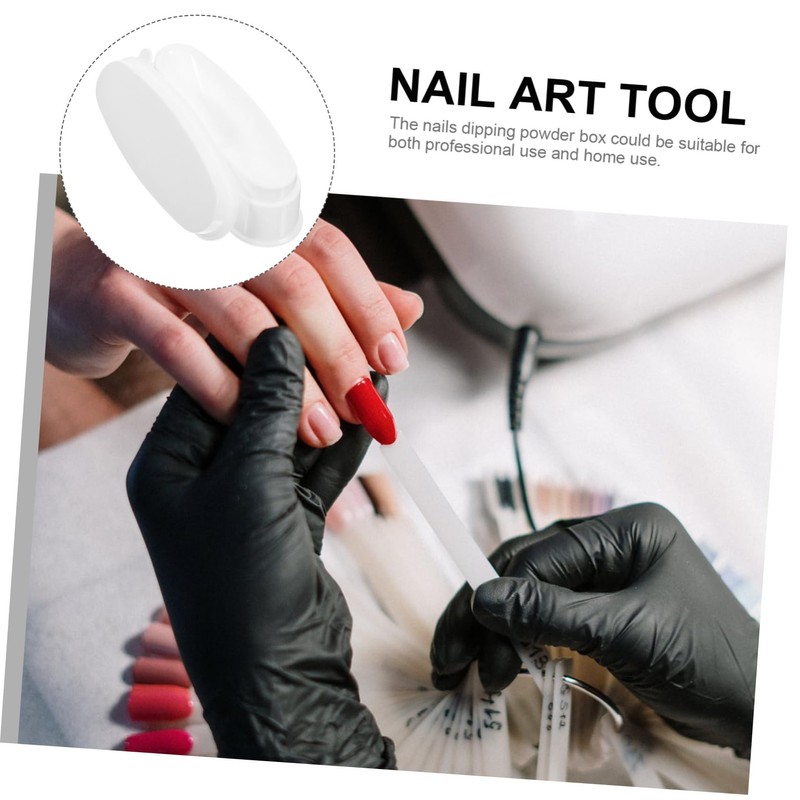 WOONEKY 3 Pcs French Nails Dipping Powder Box Manicure Tool