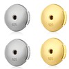 JiaYang 18k White Gold Plated Earring Backs Sterling Silver Earring