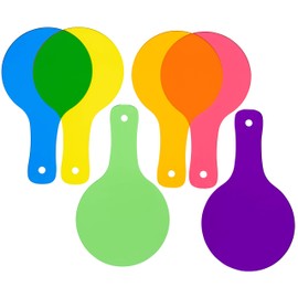LEARNING ADVANTAGE Color Paddles - Set of 6 - Hands-on Teaching Aid - Color Learning for Toddlers