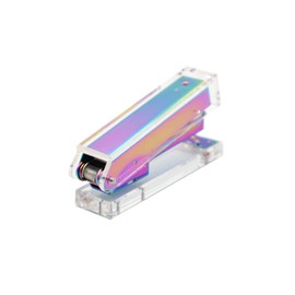 Rainbow Stapler Clear Acrylic Body Colorful Desktop Stapler with Classic Modern Design Executive Spring Powered Manual Stapler for Office and Desk Accessories Gift