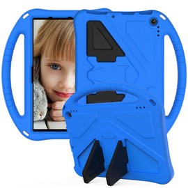 EabHulie Case for Fire HD 10/10 Plus 10.1" 11th Gen 2021, Kids Friendly Durable Lightweight Handle Stand Shockproof Protective Cover Blue