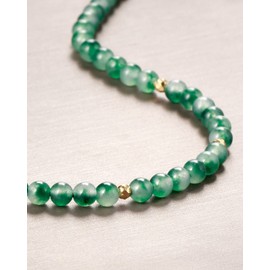 Jewever Black Obsidian Anklet Bracelet for Women crystals and healing stones Beach Foot Beaded Adjustable (Gold obsidian)