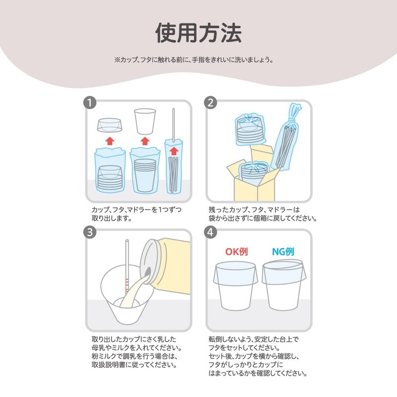 Pigeon Sonaetta Disaster Breastfeeding Cup, Pack of 6