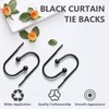 Curtain Tie Backs Hooks 4 Pack Black Curtain Holdbacks Elegant