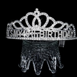 BAHABY 40th Birthday Decorations for Women 40th Birthday Sash & Crowns for Women 40th Birthday Gifts Women Happy Birthday- Silver