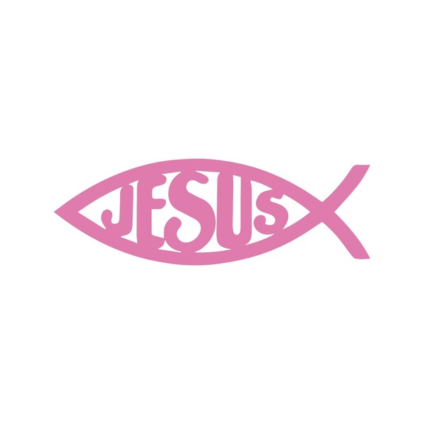 Jesus Christian Fish Sticker Vinyl Decal Notebook Car Window Laptop