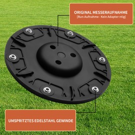 FourShow Robotic Lawnmower Blade Plate + 6 Replacement Blades Blade Disc Lawn Robot Turntable Compatible with Worx Landroid S&M (up to Year of Manufacture 2020), Landxcape, Kress