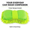 Microfiber Car Washer Sponge with Hand Strap, Chenille Wash Pad