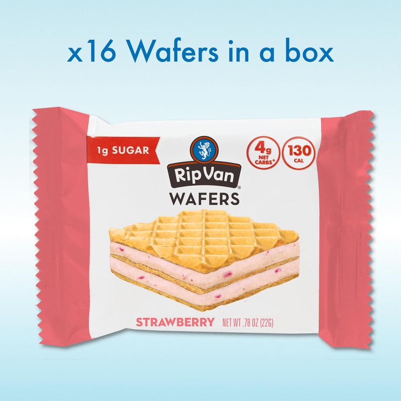 Rip Van Strawberry Keto Wafer Cookies - Healthy Vegan Snacks