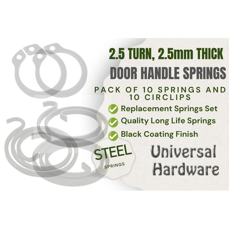 Universal Hardware Door Handle Springs Replacement Kit, 10 Springs and