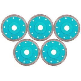 PEAKIT Supper Thin Tile Blade 4.5 Inch 5 Pack Diamond Porcelain Saw Blade Ceramic Cutting Disc Wheel for Angle Grinder