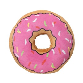 Genérico Peluche Ciambella Rosa Decorativo 20 cm - Cuscino morbido tipo ciambella con Sprinkles, decorazione originale per casa, camera o regalo divertente