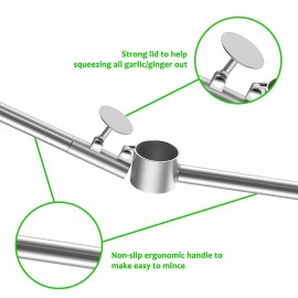 Unbranded Tube Garlic Press Set, Heavy Duty Zinc Alloy Garlic Mincer with Ergonomic Handle