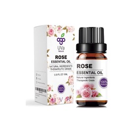 Aceites Esenciales de Rosas Aromaterapia - Natural 100% de Aceite Esencial Natural Conjunto de Difusores y Humidificadores con Caja de Regalo Exquisita (UVa Natural, 10 ML) (ROSAS)