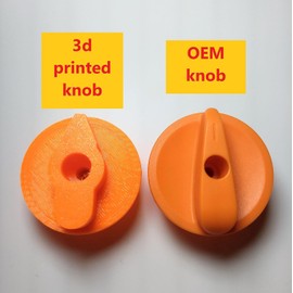 Compatible replacement knob for Generac GP3500iQ (NOT for iQ3500i) watts inverter generator for the Off-Choke-Run switch selector and compatible screw - new 3d printed part