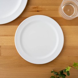 Tarhong DN23986675 Edge Matte White Salad Plate, 8.3 inches (21 cm), Dish, Crack-resistant, Melamine Tableware, Plastic, Dishwasher Safe, One-Plate, Stylish, Cute, Lightweight, Outdoor, Camping,