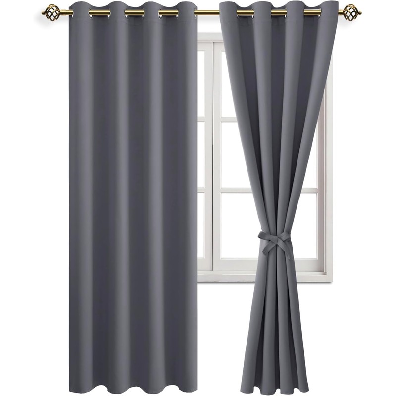 JIUZHEN Cortinas Opacas con Ojales para Dormitorio o salón, 2