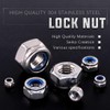 100Pcs 304 Stainless Steel Metric Lock Nut Assortment Kit Perfect