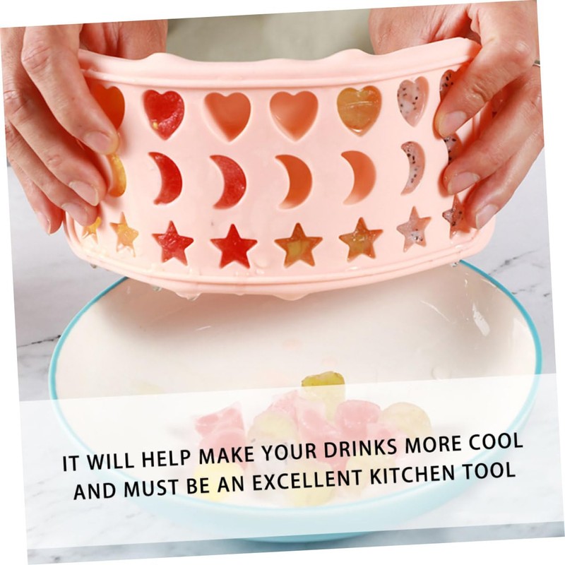 Zerodeko Light Pink Star Moon Heart Shape Ice Mold Food