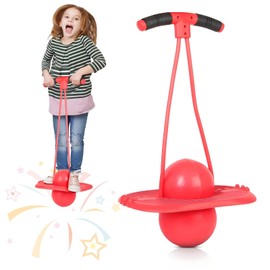 FAHKNS Pogo Ball for Kids - Jumping Toy for Ages 4-12，Sturdy Pogo Stick Alternative with Handle，Safe Hopper Ball for Outdoor Play, Boys & Girls