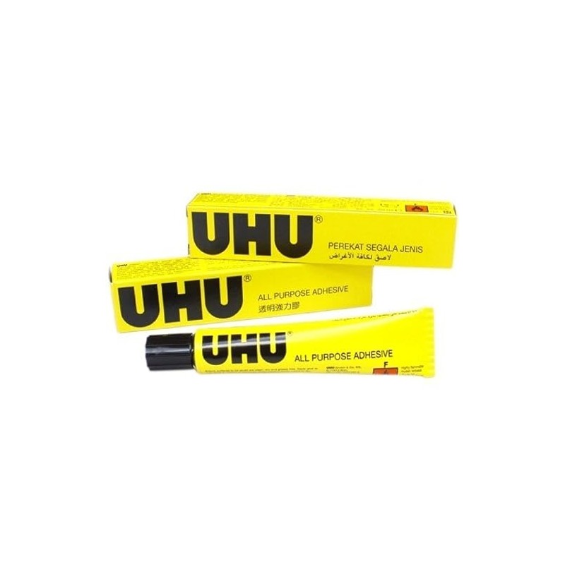 UHU ALL PURPOSE GLUE 20ml BOX EXTRA STRONG CLEAR ADHESIVE