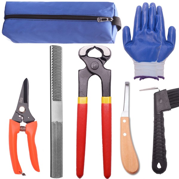 8 inch Farrier Tool Kits （7 Piece） Mini Rasp Hoof