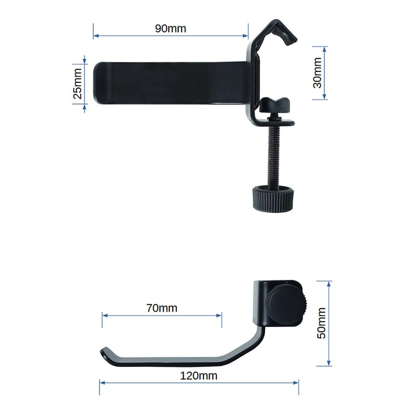 keepdrum MSA130 Headphone Holder for Tripods, Microphone Stands and Tubes