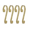 Haute Decor Stocking Scrolls Stocking Hanger - 4 Pack (Gold