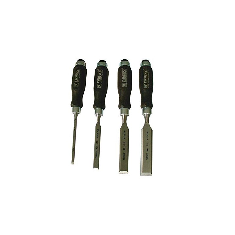 Narex Chisel Set of 4 (6/12/20/26) with Dark Handle