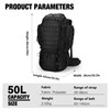 Mardingtop 50L Internal Frame Backpack with Rain Cover for Hiking,Camping,Backpacking,Travel,Outdoor