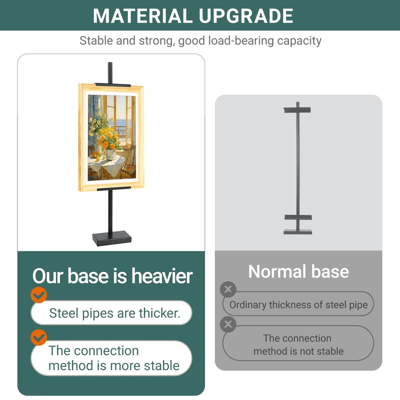 YJREW Tabletop Picture Frame Stand, Adjustable for Frames Up to