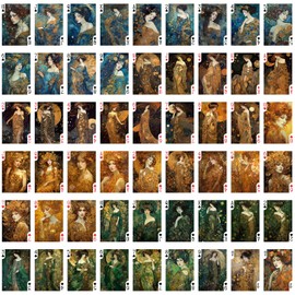 FLONZGIFT Fairy Lady Playing Cards (Poker Deck 54 Cards All Different) Flower Forest Water Mountain Fairy Vintage Art Deco Painting Klimt